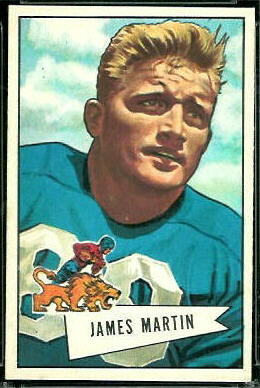 Jim Martin 1952 Bowman Large football card