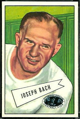 Joe Bach 1952 Bowman Large football card