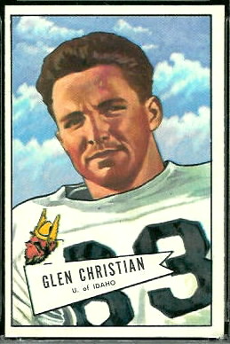 Glen Christian 1952 Bowman Large football card