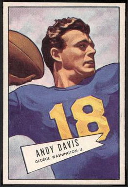 Andy Davis 1952 Bowman Large football card