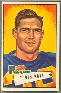 Tobin Rote 1952 Bowman Large football card