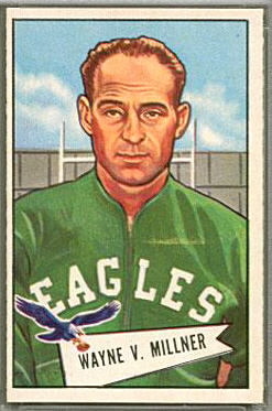 Wayne Millner 1952 Bowman Large football card