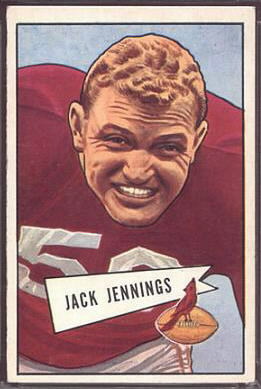 Jack Jennings 1952 Bowman Large football card