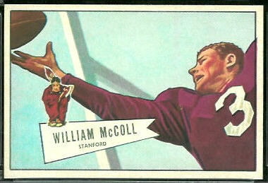 Bill McColl 1952 Bowman Large football card