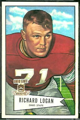 Dick Logan 1952 Bowman Large football card