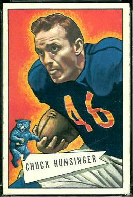 Chuck Hunsinger 1952 Bowman Large football card