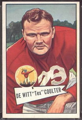 Tex Coulter 1952 Bowman Large football card