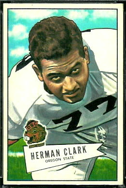 Herman Clark 1952 Bowman Large football card
