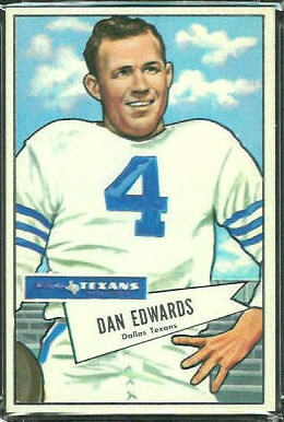 Dan Edwards 1952 Bowman Large football card