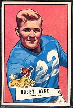 Bobby Layne 1952 Bowman Large football card