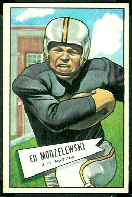 Ed Modzelewski 1952 Bowman Large football card Ed Modzelewski 1952 Bowman Large football card