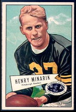 Henry Minarik 1952 Bowman Large football card