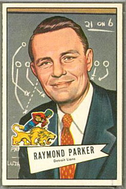 Buddy Parker 1952 Bowman Large football card