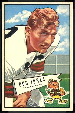 Dub Jones 1952 Bowman Large football card Dub Jones 1952 Bowman Large football card