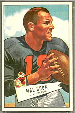 Mal Cook 1952 Bowman Large football card