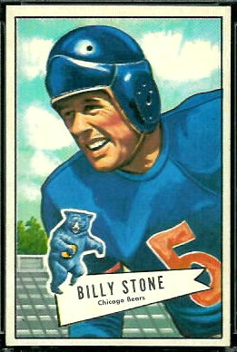 Billy Stone 1952 Bowman Large football card