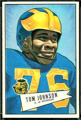 Thomas Johnson 1952 Bowman Large football card