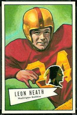 Leon Heath 1952 Bowman Large football card