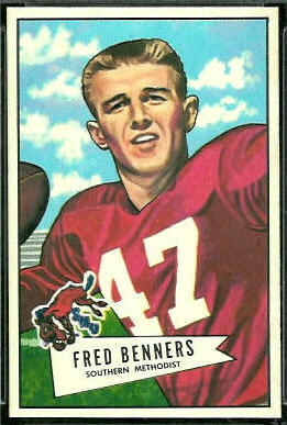 Fred Benners 1952 Bowman Large football card Fred Benners 1952 Bowman Large football card