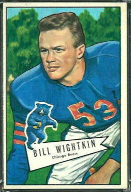 Bill Wightkin 1952 Bowman Large football card