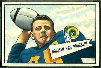 Norm Van Brocklin 1952 Bowman Small football card