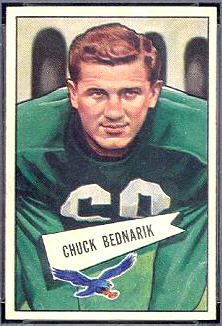 Chuck Bednarik 1952 Bowman Small football card