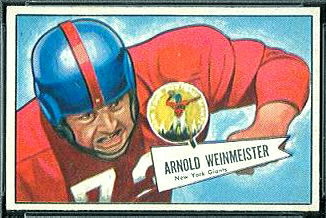 Arnie Weinmeister 1952 Bowman Small football card Arnie Weinmeister 1952 Bowman Small football card