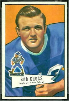 Bobby Cross 1952 Bowman Small football card