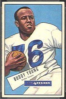 Buddy Young 1952 Bowman Small football card
