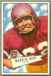 Maurice Nipp 1952 Bowman Small football card Maurice Nipp 1952 Bowman Small football card