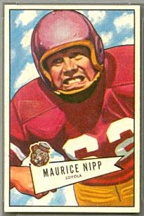 Maurice Nipp 1952 Bowman Small football card