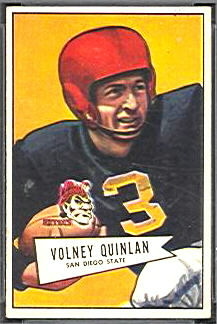 Volney Quinlan 1952 Bowman Small football card