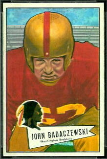 John Badaczewski 1952 Bowman Small football card