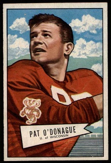 Pat O'Donahue 1952 Bowman Small football card Pat O'Donahue 1952 Bowman Small football card