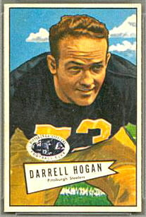 Darrell Hogan 1952 Bowman Small football card