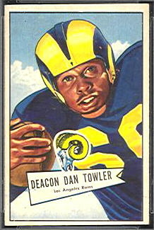Dan Towler 1952 Bowman Small football card Dan Towler 1952 Bowman Small football card
