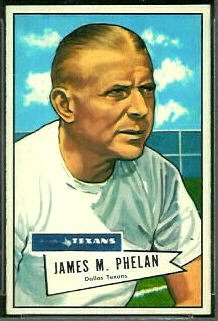 Jim Phelan 1952 Bowman Small football card