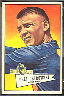 Chet Ostrowski 1952 Bowman Small football card