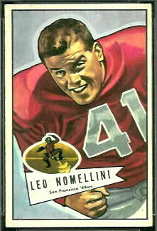 Leo Nomellini 1952 Bowman Small football card