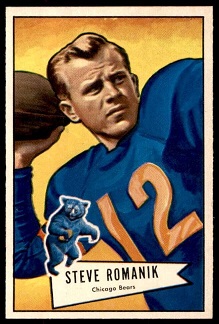 Steve Romanik 1952 Bowman Small football card