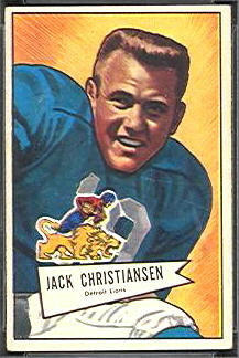 Jack Christiansen 1952 Bowman Small football card