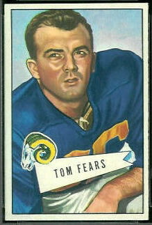 Tom Fears 1952 Bowman Small football card