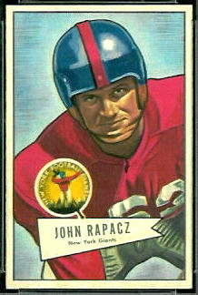 John Rapacz 1952 Bowman Small football card