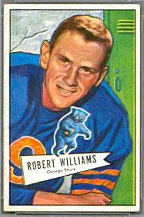 Bob Williams 1952 Bowman Small football card