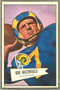 Bob Waterfield 1952 Bowman Small football card