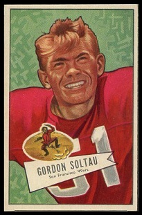 Gordon Soltau 1952 Bowman Small football card