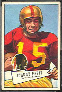 John Papit 1952 Bowman Small football card