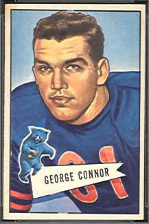 George Connor 1952 Bowman Small football card