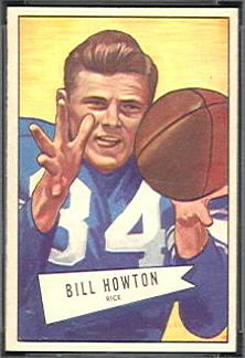 Bill Howton 1952 Bowman Small football card