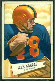 John Karras 1952 Bowman Small football card John Karras 1952 Bowman Small football card